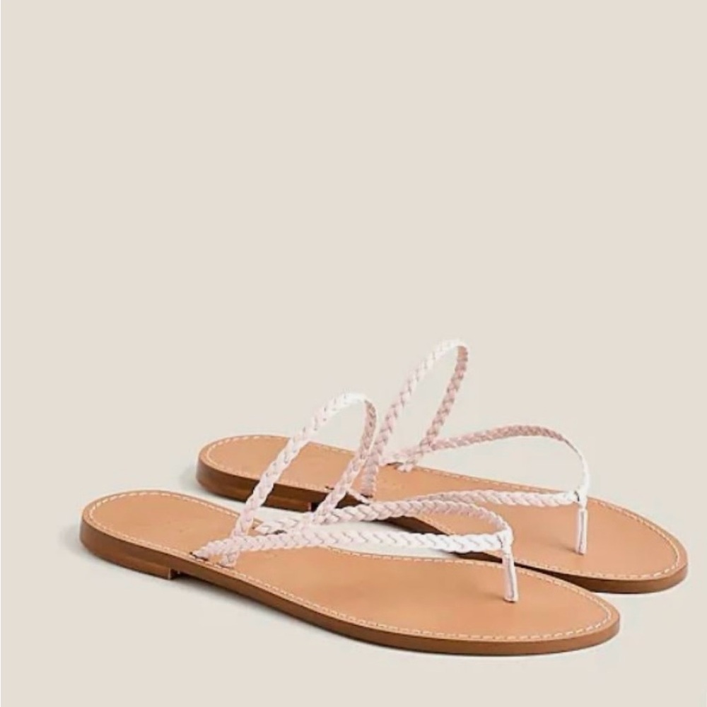 J. Crew Light Pink Braided Sandals